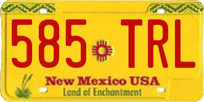 NM license plate 585TRL