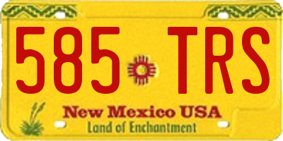 NM license plate 585TRS