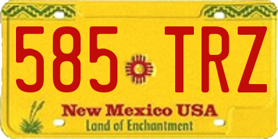 NM license plate 585TRZ
