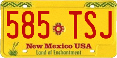 NM license plate 585TSJ