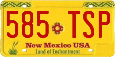 NM license plate 585TSP