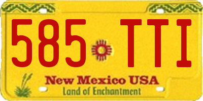 NM license plate 585TTI