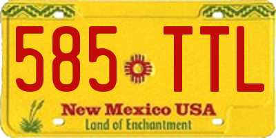 NM license plate 585TTL
