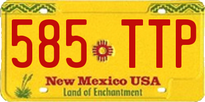 NM license plate 585TTP