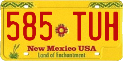NM license plate 585TUH