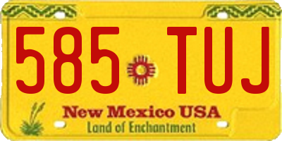 NM license plate 585TUJ