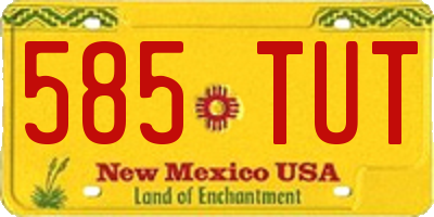 NM license plate 585TUT