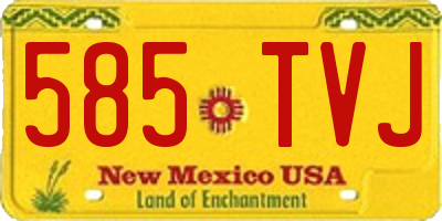 NM license plate 585TVJ