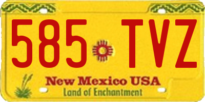 NM license plate 585TVZ