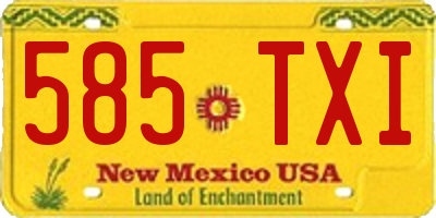 NM license plate 585TXI