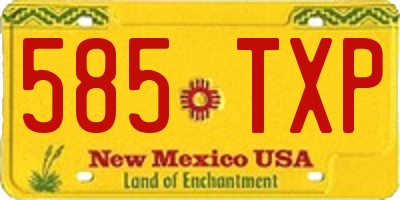 NM license plate 585TXP