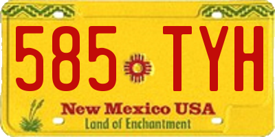 NM license plate 585TYH