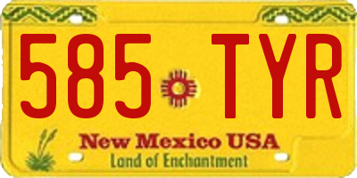 NM license plate 585TYR