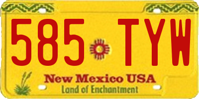 NM license plate 585TYW