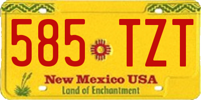 NM license plate 585TZT