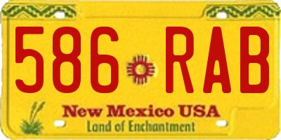 NM license plate 586RAB