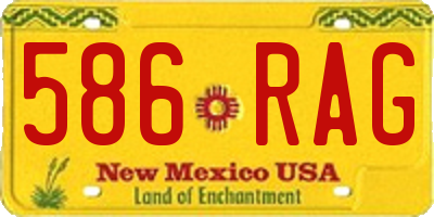 NM license plate 586RAG