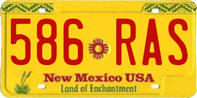 NM license plate 586RAS