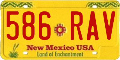 NM license plate 586RAV