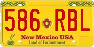NM license plate 586RBL