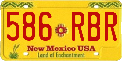 NM license plate 586RBR