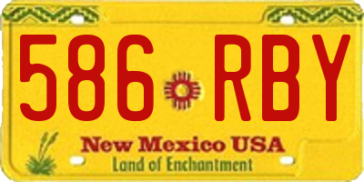 NM license plate 586RBY