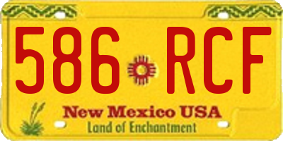 NM license plate 586RCF
