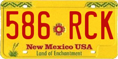 NM license plate 586RCK