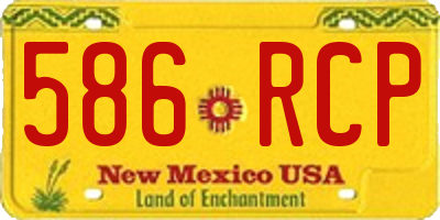 NM license plate 586RCP