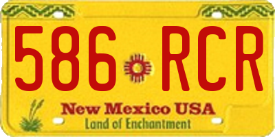 NM license plate 586RCR