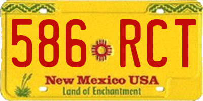 NM license plate 586RCT