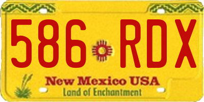 NM license plate 586RDX