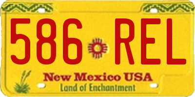 NM license plate 586REL