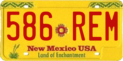 NM license plate 586REM