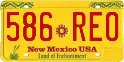 NM license plate 586REO
