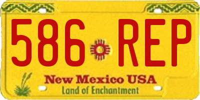 NM license plate 586REP