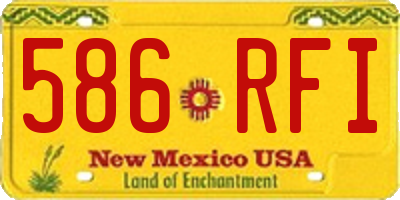 NM license plate 586RFI