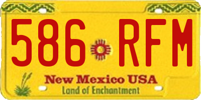 NM license plate 586RFM
