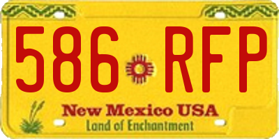 NM license plate 586RFP