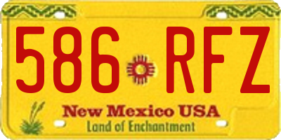 NM license plate 586RFZ