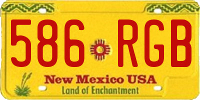 NM license plate 586RGB