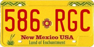 NM license plate 586RGC