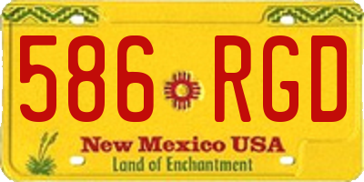 NM license plate 586RGD