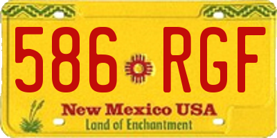 NM license plate 586RGF