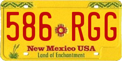 NM license plate 586RGG