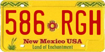 NM license plate 586RGH