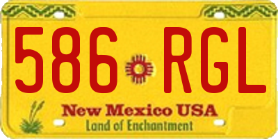 NM license plate 586RGL