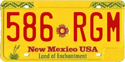 NM license plate 586RGM