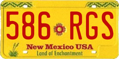 NM license plate 586RGS