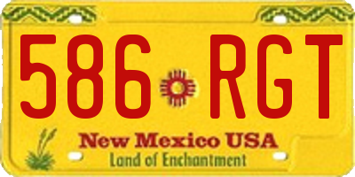 NM license plate 586RGT